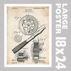 18x24 Fishing Reel Patent Print Poster