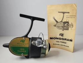 150-three Abercrombie & Fitch And Fishing Reel Monogram 6oz With Manual