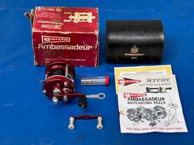 07410 Abu Garcia Vtg Ambassadeur 5000 Baitcast Reel With Case Box Parts Manuals Nice