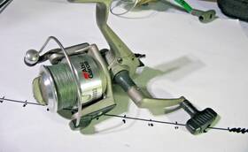 3000s3 Abu Garcia Cardinal Reel R/l 3 Bbs 160yds/10lb 5.2 1 - Vguc