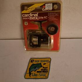 3628203945 Abu Garcia Vintage Cardinal Black Max 3 Lite Fc Ultra Cast With Extra Spoon Line
