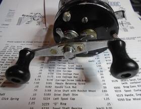 730201 Abu Garcia 5000c Ambassadeur Reel Left Handed Black 1973 Works Perfectly
