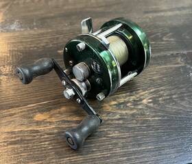 6500d Abu Garcia Vtg Very Rare Sweden Ambassador Green Reel As Is / Untested