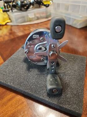 Abu Garcia Rcn40 Ambassadeur Record No.40 Baitcasting Reel Rare Vintage Round