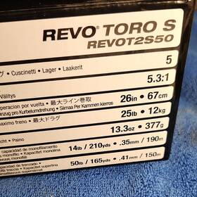 Revot2s50 Abu Garcia Revo Toro S Baitcast Reel 5.3 1 5bb White Black 14/210