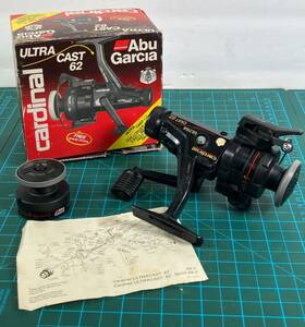 S-290 Abu Garcia Vintage Cardinal Ultra Cast 62 Spinning Reel W Box Paperwk