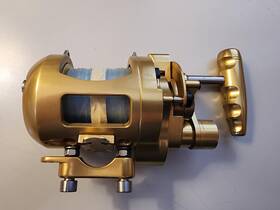 Atd-12t Accurate Atd-12 Plat Twin Drag 2 Speed Reel Gold Preowned Rarely Used X Cond