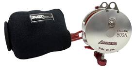 Cmp105608 Accurate Fishing 800n Boss Valiant Reel Red/silver Model Bv2-800n