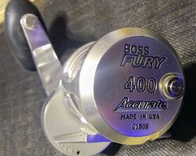 Fx-400x-s Accurate Look Boss Fury Fx-400 Silver Single Speed Reel Lever Drag
