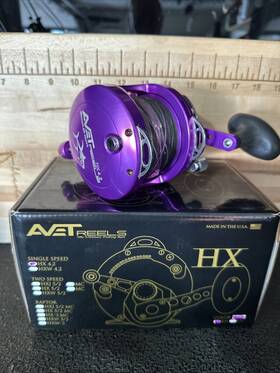 Hxw4.2 Avet Single Speed Lever Drag Reel Hxw 4.2 - Right Handed Purple-used