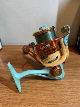 A13-3k Bass Pro Shops Profishiency Spinning Reel 6.2 1 Gr - Teal And Orange Sharp
