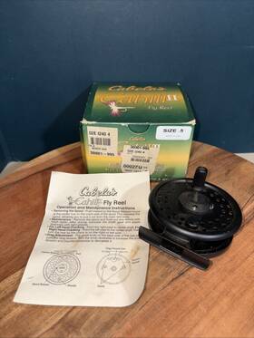 Cabelas 809579083687 Cahill Ii 2 Fly Fishing Reel Aluminum Black New Size 5 Made In Usa