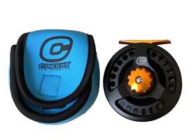 Cheeky Fly Fishing 647489560313 Tyro 350 Black/orange Reel In Baby Blue Case No Line