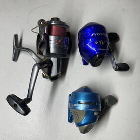 3500-bi Daiwa Lot 3 Fishing Reels D-shock Zebco Slingshot Shakespeare Firebird