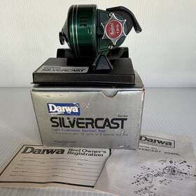 Daiwa Sc208rl Vintage Silvercast Spincast Reel 4.1 1 1bb 8/75 Green Box Manual