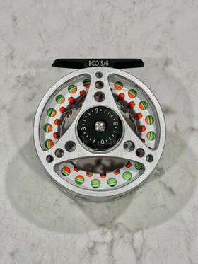 Eco 709311052288 Maxcatch 5/6 Weight Silver Reel Loaded Moss Green Line