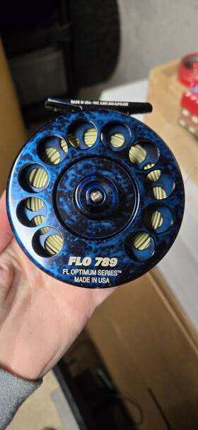 Flo-789 Flylogic Flo 789 Fl Optimum Series Aluminum Fly Reel Blue Orange