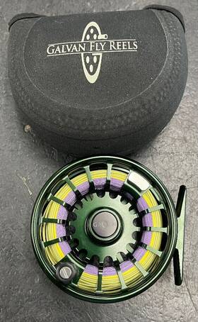 Tor-t-10 Galvan Torque T-10 Fly Reel - Color Green With Line