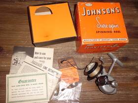 1870 Hi Vintage Johnsons Sure-spin Spinning Reel Made In Usa