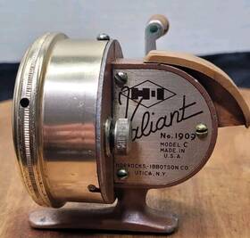 1909 Horrocks-ibbotson Co Vtg Working H-i Valiant Model C No. Fishing Reel - Tested