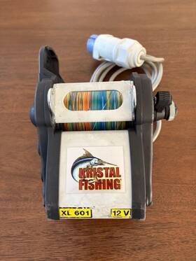 Xl601 Kristal Fishing Xl 601 Electric Reel Single Speed - Gray With Cover And 7ft Cord