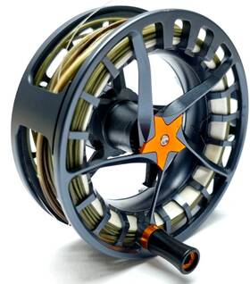 Lamson Lsf 5 Reel-fgo Litespeed F Reel Fuego 5 Fly Black Orange Aluminum With Line