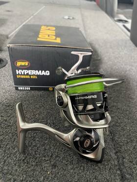 Hms300 Lews Hypermag 300 6.2 1 Speed Spin Reel - Black/gray