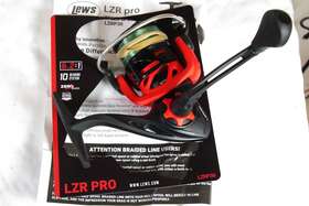 Lzrp30 Lews Lzr Pro Speed Spin Rotor Reel Black And Red 10 Bearing System 6.2 1
