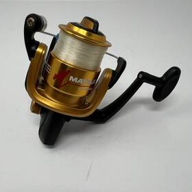 Mtz30r Matzuo Model Medium Spinning Reel With Line Gold Tone Black Handle