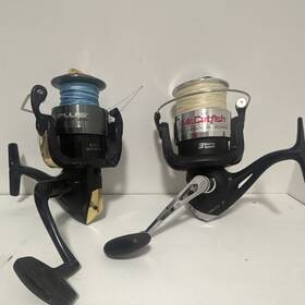Mr. Catfish Mc2000 Mr. 2000 Spinning Reel Set Of 2 Pre-spooled 3bb 4.1 1 Front Drag
