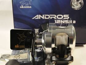 12nsiia Okuma Andros 2-speed 6.4h/2.1l 1 Lever Drag Reel 65# Braided Line-clean