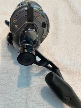 Aj-12ii Okuma Alijos #aj12ii 2-speed Right Handed Reel With #80 Camo Braid