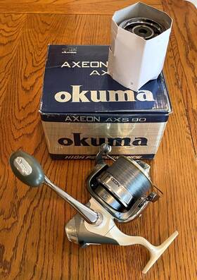 Axs90 Okuma Axs60 Axeon 60 5.8.1 Gear Ratio Spinning Reel - Comes In Blue Box
