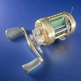 Idx250a Okuma Induron Round Baitcasting Reel 8bb Gold Idx 400 Aluminum In Great Shape