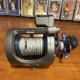 Sx303d Okuma Depth Counter Reel 3 Ball Bearings Gray/blue. Excellent Condition