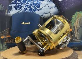 Tg50 Okuma Titus Gold Inch Two Speed Fishing Reel With Neoprene Pouch Case Nice