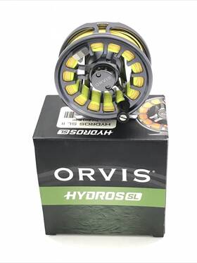2fbt6110 Orvis Hydros Sl Ii Black Nickel Fly Reel With Case Spanner And 5 Weight Line