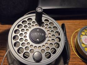 44k16215 Orvis Bbslll Flyfishing Reel Case Fly Line And Extra Spool