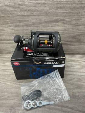 Sqlii20lwlh Penn 1545926 Squall 20 Level Wind Overhead Reel 20lw Left Hand
