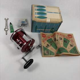 500sl Penn Jigmaster Fishing Reel Vintage U.s.a. Made Red
