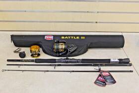 Btliii6000 Penn Battle Iii 6000 Spinning Reel With Rod And Traveling Case Pre-owned Free Ship