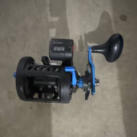 Fth30lwlclh Penn Fathom Ii 30 Line Counter Lever Drag Trolling Reel Right Hand Black/blue