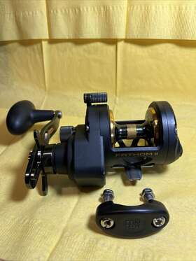 Fthii12sd Penn Fathom Ii 12sd Star Drag Conventional Reel Magnetic Cast Control Light Used