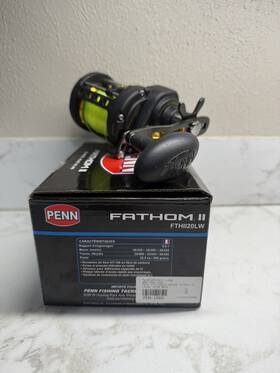 Fthii2olw Penn Fathom Ii 20 Lw Fishing Reel - Black/gold With Box