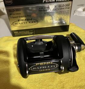 Gld-30 Penn Ii Graph-lite 2 Speed Lever Drag Reel Nos With Box