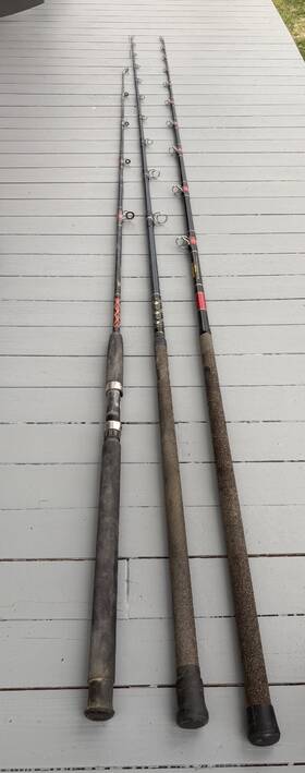 Szlj21ko30g Penn Quantum And Avet Deep Sea Rods Reels For Catfish - Very Good Condition
