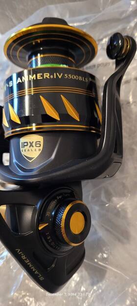 Slaiv4500hs Penn Slammer Iv Ss 5500 Bls Spinning Reel Black/gold- Bailess