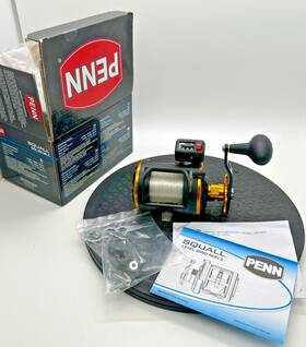 Sqlii20lwlc Penn Squall Ii Levewind Reel Linecounter With Box And Tools