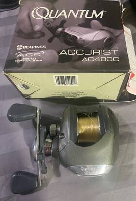 Ac400c Quantum Accurist Bait Casting Reel With Original Box And Paperwork