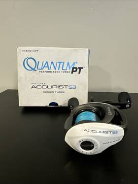 Ats101hpt Quantum Accurist Pt Baitcast Left Hand Reel White 7.0 1